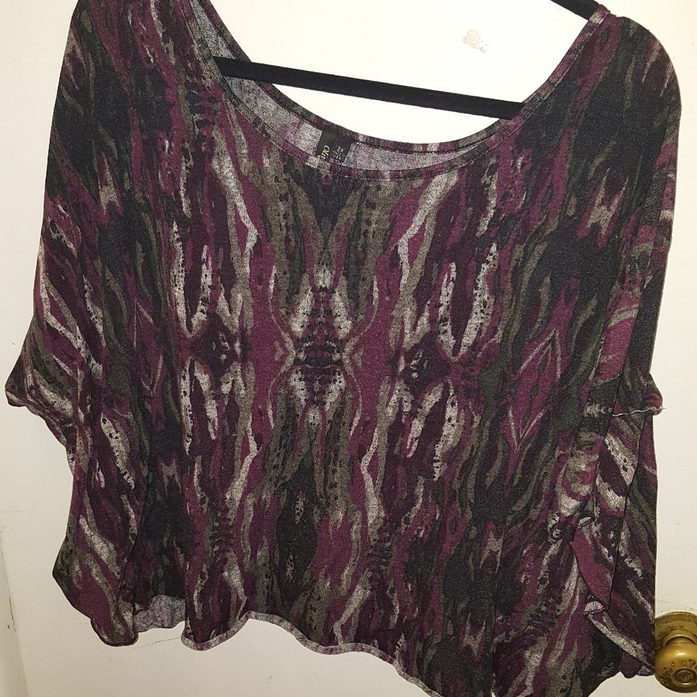 Sweater,  flutter sleeve poncho